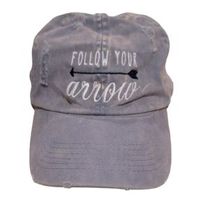 Ball Cap By David and Young Distressed Blue
